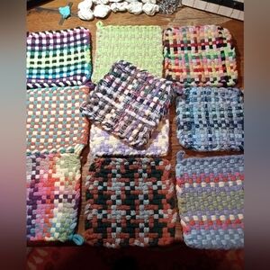 Colorful Woven Kitchen Pot Holders 10 In Set